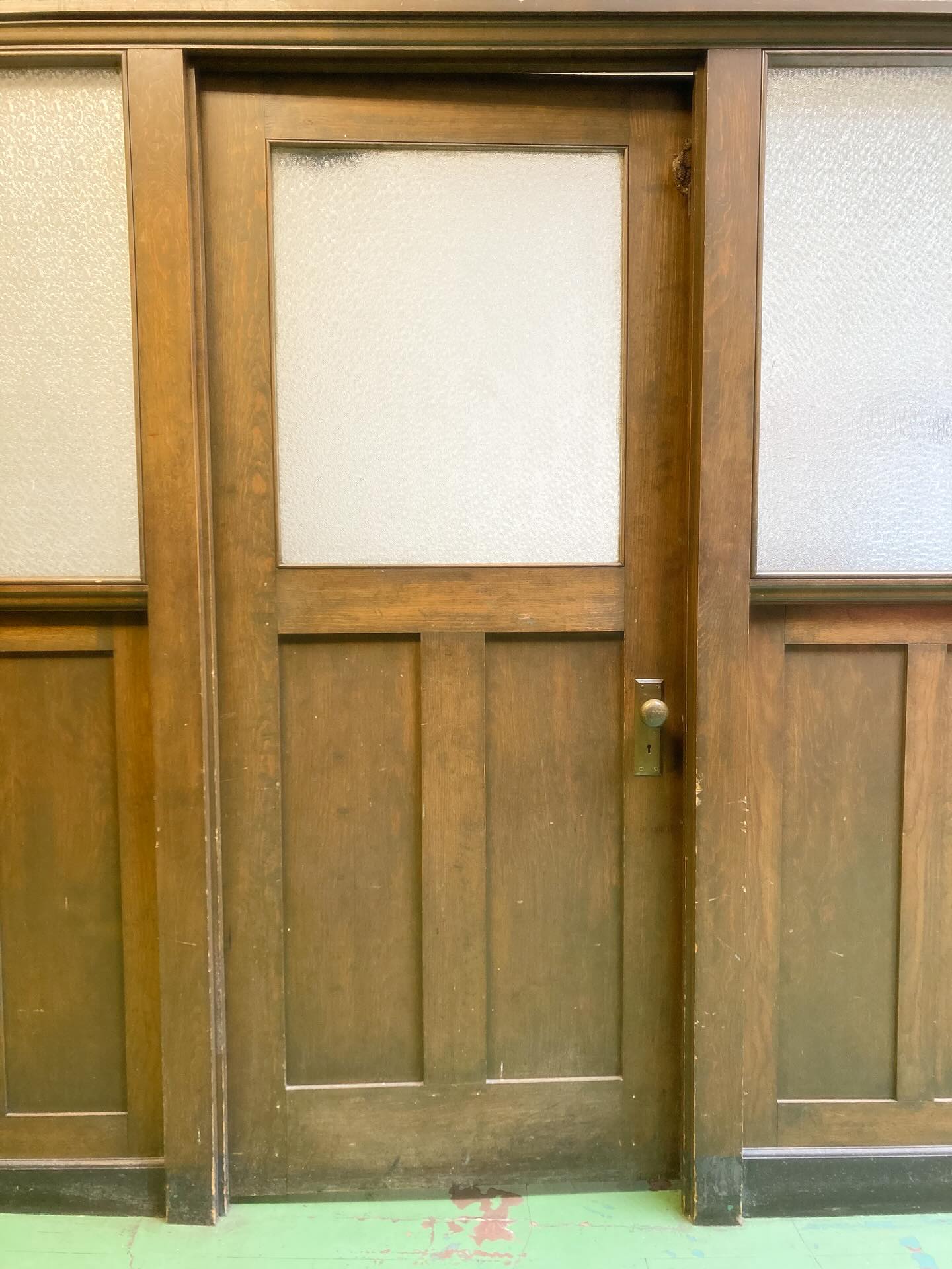 Wooden interior door in the Institute Library